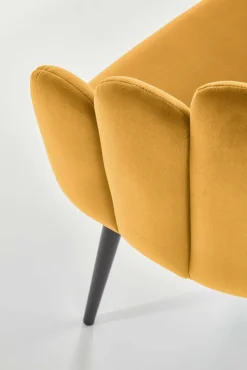 K410 krzesło musztardowy velvet (1p=1szt)1 sztuka