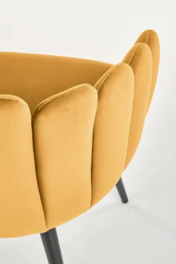 K410 krzesło musztardowy velvet (1p=1szt)1 sztuka