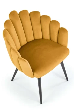 K410 krzesło musztardowy velvet (1p=1szt)1 sztuka