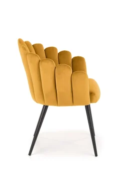 K410 krzesło musztardowy velvet (1p=1szt)1 sztuka