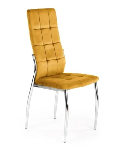 K416 krzesło musztardowy velvet (1p=4szt)1 sztuka