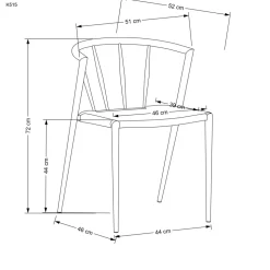 K515 krzesło naturalny (1p=4szt)1 sztuka