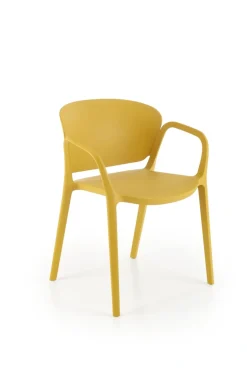 K491 krzesło plastik musztardowy (1p=4szt)1 sztuka