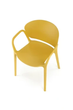 K491 krzesło plastik musztardowy (1p=4szt)1 sztuka