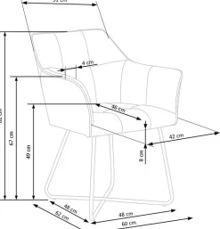 K377 krzesło popiel (1p=2szt)1 sztuka