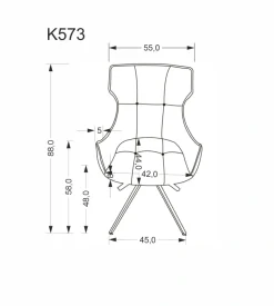 K573 krzesło popielaty (1p=2szt)1 sztuka