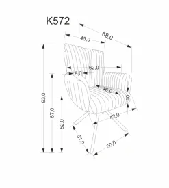 K572 krzesło popielaty (1p=2szt)1 sztuka