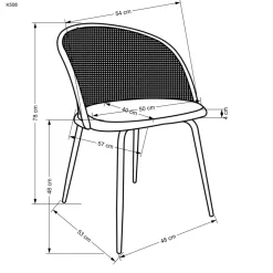 K508 krzesło popielaty (1p=4szt)1 sztuka