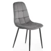 K417 krzesło popielaty velvet (1p=4szt)1 sztuka