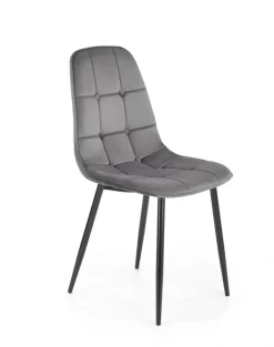 K417 krzesło popielaty velvet (1p=4szt)1 sztuka