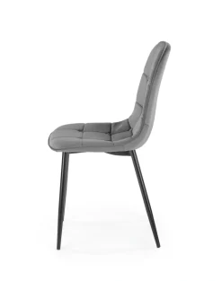 K417 krzesło popielaty velvet (1p=4szt)1 sztuka