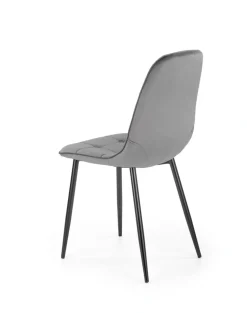 K417 krzesło popielaty velvet (1p=4szt)1 sztuka