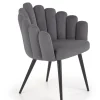 K410 krzesło popielaty velvet (1p=1szt)1 sztuka