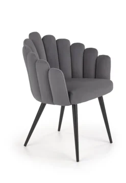 K410 krzesło popielaty velvet (1p=1szt)1 sztuka