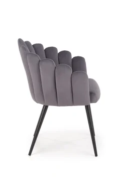 K410 krzesło popielaty velvet (1p=1szt)1 sztuka