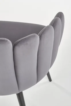 K410 krzesło popielaty velvet (1p=1szt)1 sztuka