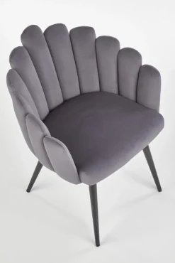 K410 krzesło popielaty velvet (1p=1szt)1 sztuka