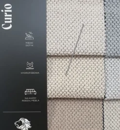Kanapa ze stelażem włoskim i materacem 160x190 Capri beżowa Curio 09
