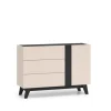 Kaszmirowa komoda Freshion 04 cashmere/czarny - komoda 1D3S