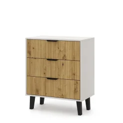 Kaszmirowa komoda z frontem dąb artisan 3S BORG DUO