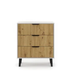 Kaszmirowa komoda z frontem dąb artisan 3S BORG DUO