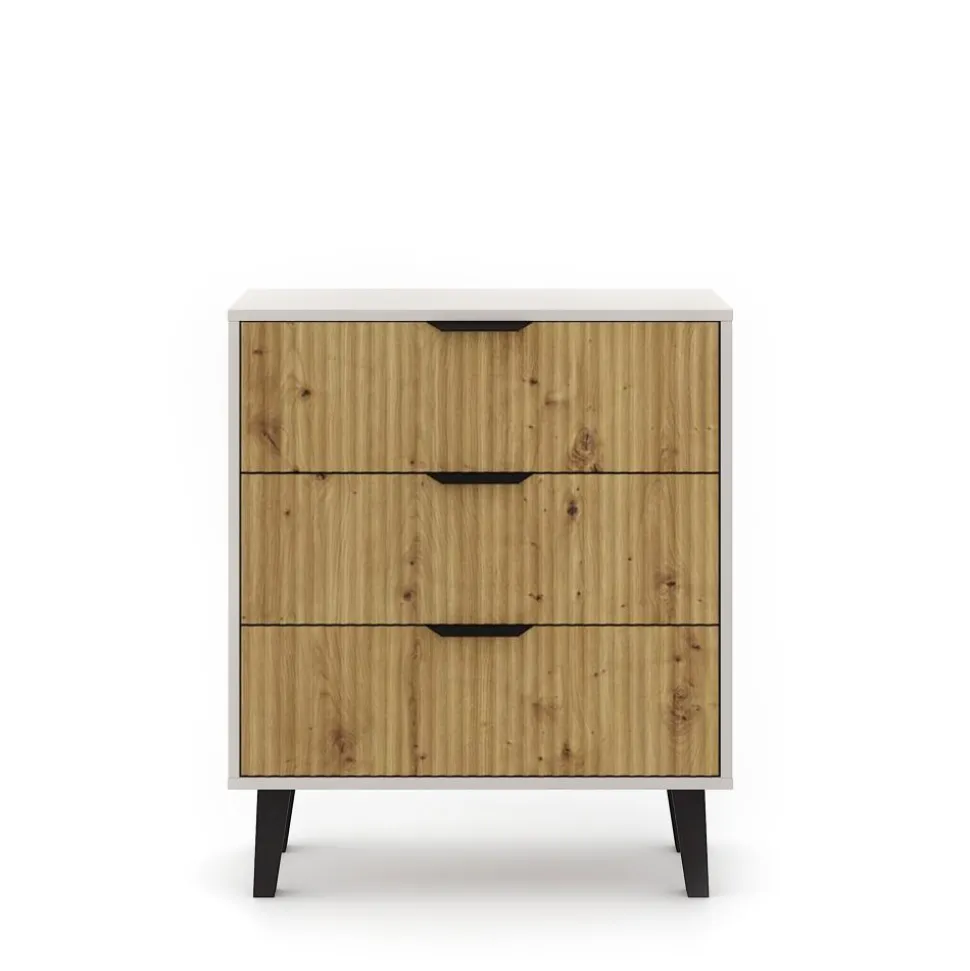 Kaszmirowa komoda z frontem dąb artisan 3S BORG DUO