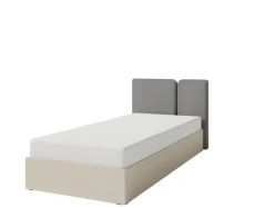 Łóżko 90 cm ze stelażem metalowym i pojemnikeim Luca LC13 beż piaskowy