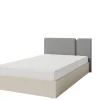 Łóżko 120 cm ze stelażem metalowym i pojemnikeim Luca LC14 beż piaskowy