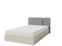Łóżko 120 cm ze stelażem metalowym i pojemnikeim Luca LC14 beż piaskowy