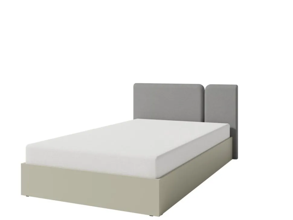 Łóżko 120 cm ze stelażem metalowym i pojemnikeim Luca LC14 eukaliptus