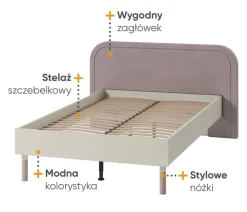 Łóżko drewniane 120 ze stelażem Lenart Harmony HR-09