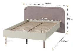 Łóżko drewniane 120 ze stelażem Lenart Harmony HR-09