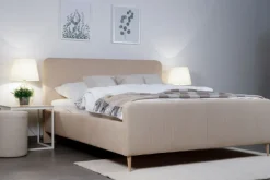 Łóżko tapicerowane 160x200 beżowe Hauss Bella Cord 205.16