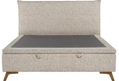 Łóżko tapicerowane 160x200 slim Hauss Kama beżowe Puente 06