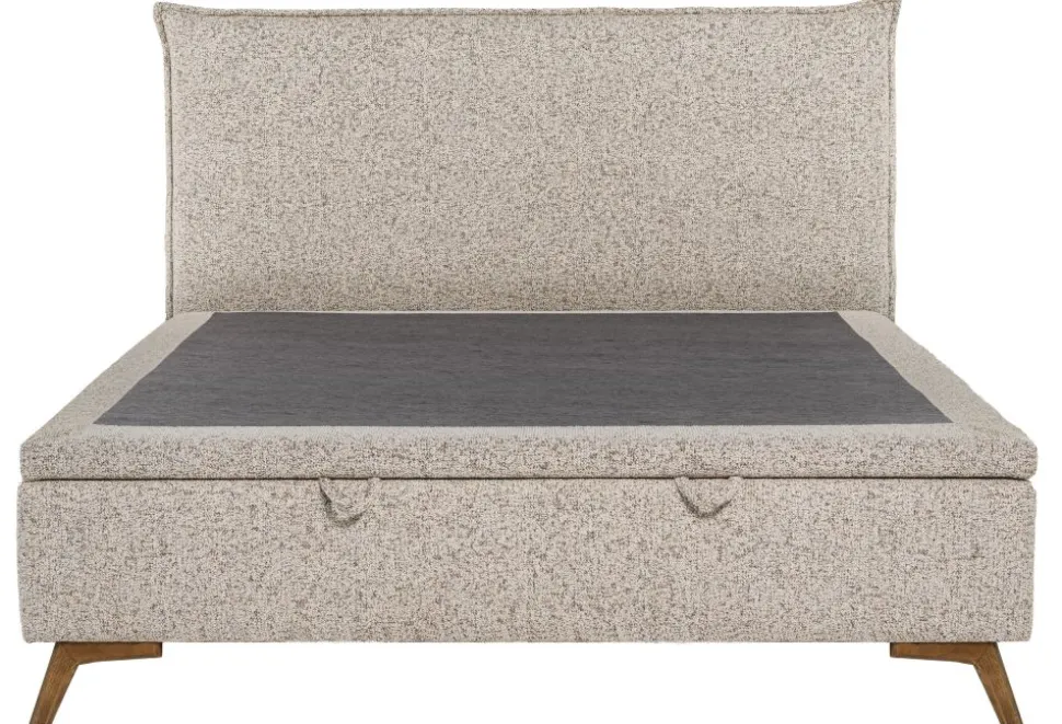 Łóżko tapicerowane 160x200 slim Hauss Kama beżowe Puente 06