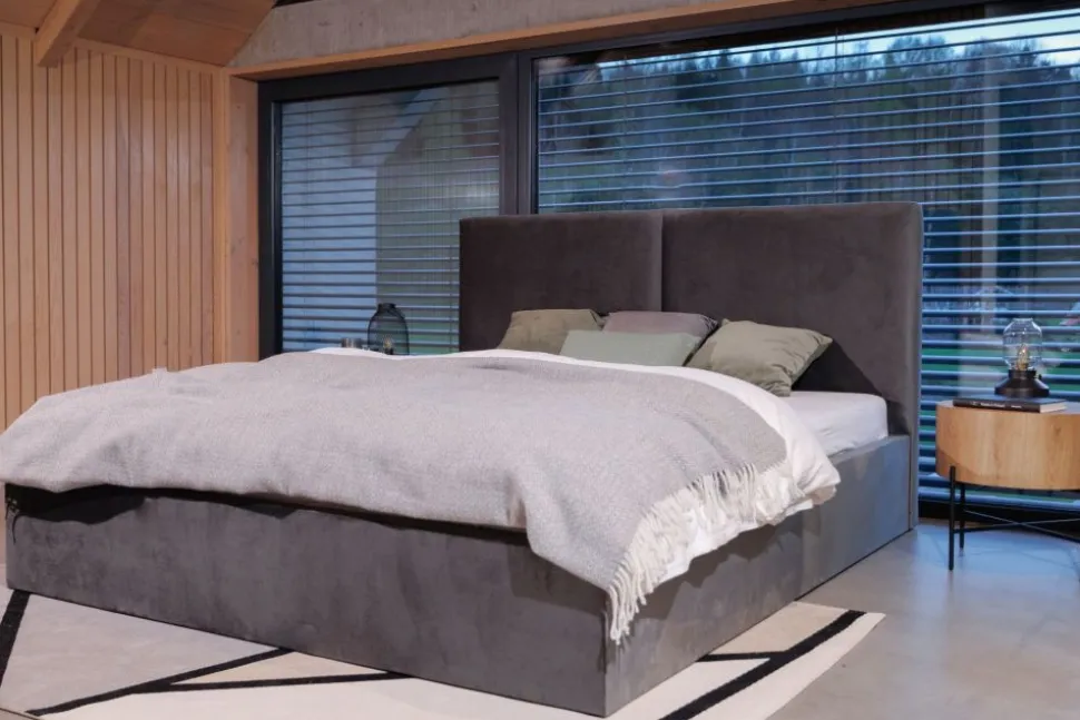 Łóżko tapicerowane 160X200 z pojemnikiem na pościel Hauss Bari