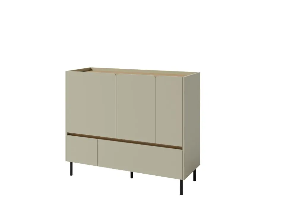 Komoda 120 cm z szafką i szufladami do pokoju Luca LC8 eukaliptus
