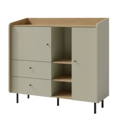 Komoda 125 cm z szafką i szufladami do pokoju Alessio AE8 eukaliptus