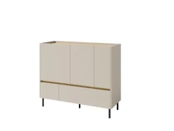Komoda 120 cm z szafką i szufladami do pokoju Luca LC8 beż piaskowy