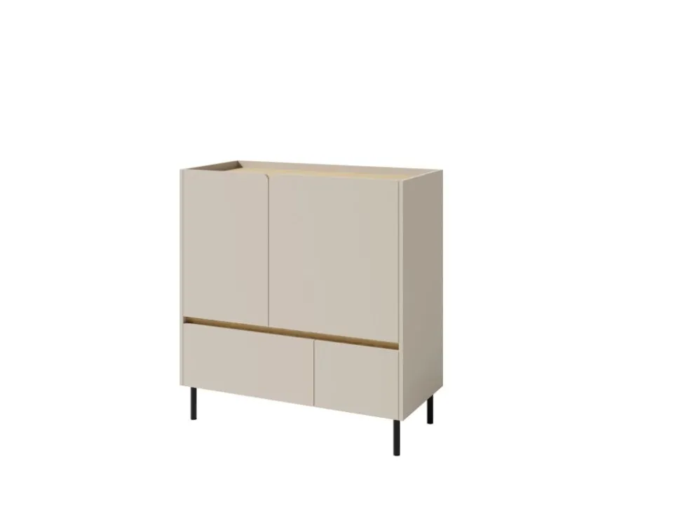 Komoda 95 cm z szufladami i szafką do pokoju Luca LC9 beż piaskowy