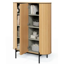 Komoda półokrągła wysoka Rotto RT-01 dąb vincenza/eukaliptus