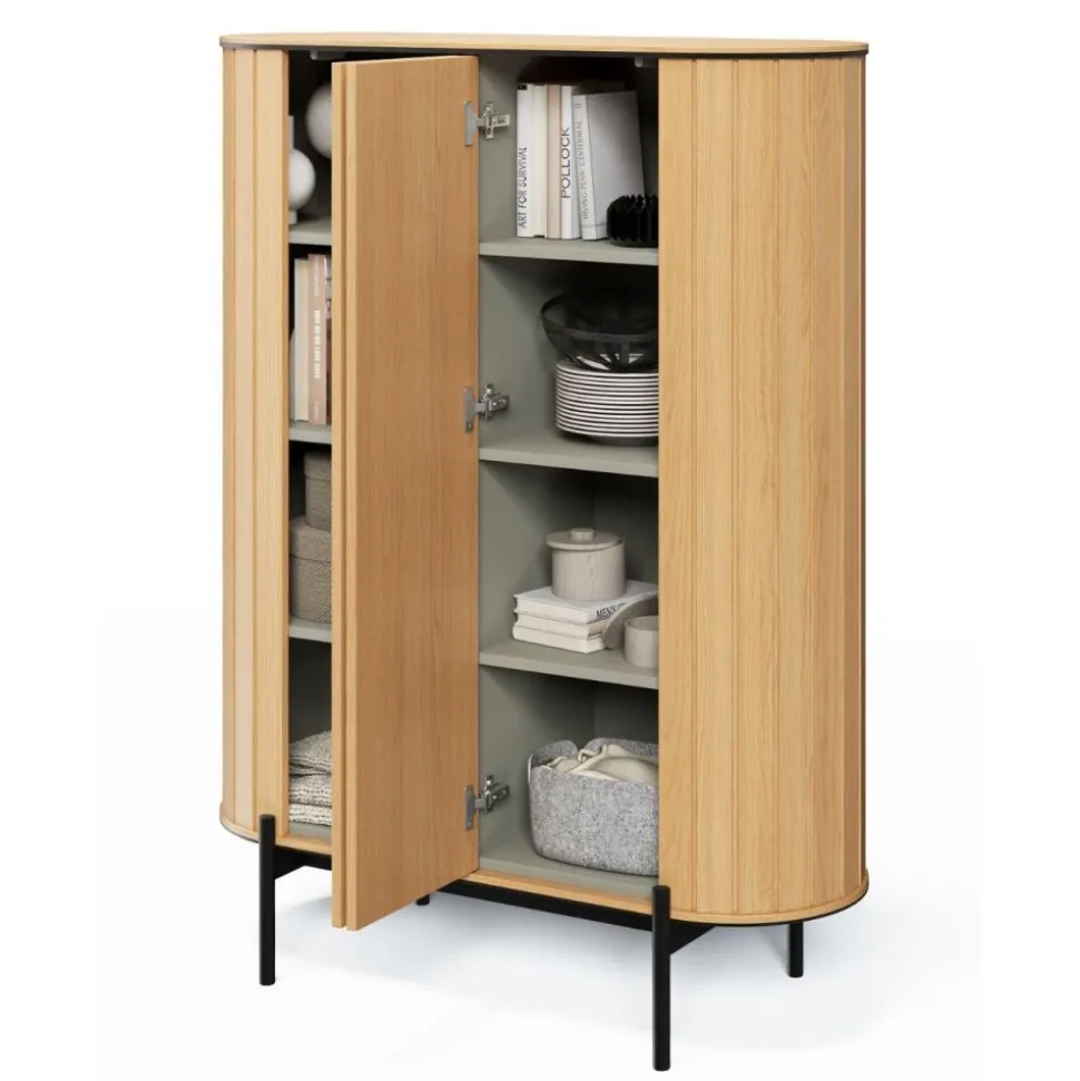 Komoda półokrągła wysoka Rotto RT-01 dąb vincenza/eukaliptus
