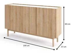 Komoda trzydrzwiowa Boho