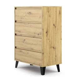 Komoda z czterema szufladami, dąb artisan BORG