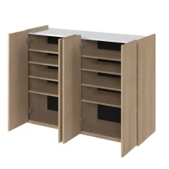 Komoda z półkami podświetlana LED dąb scandi Lenart Easy EA-02 4D