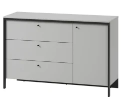 Komoda z szufladami i półkami szara Lenart Gris GS-04