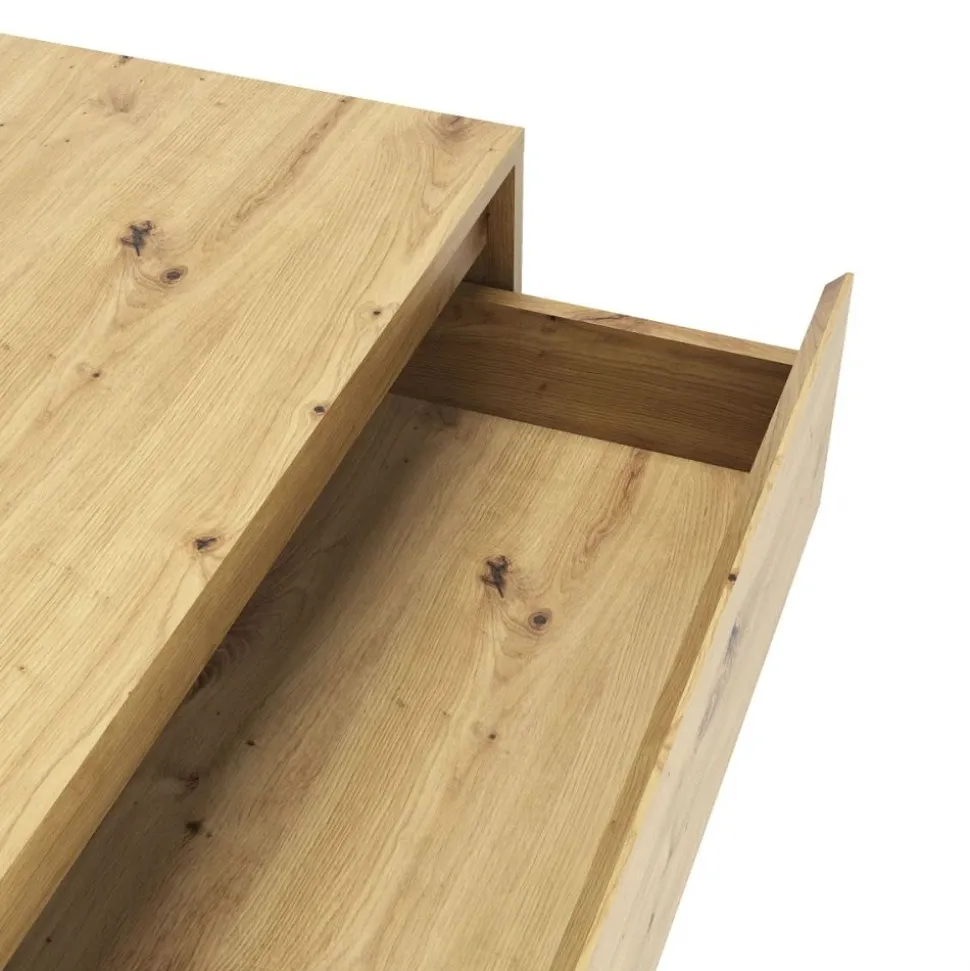 Komoda z szufladami i szafką, dąb artisan BORG