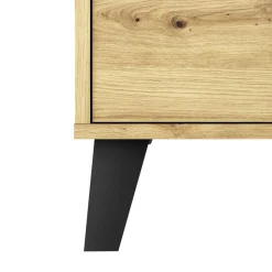 Komoda z szufladami i szafką, dąb artisan BORG