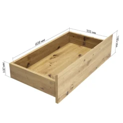 Komoda z szufladami i szafką, dąb artisan BORG