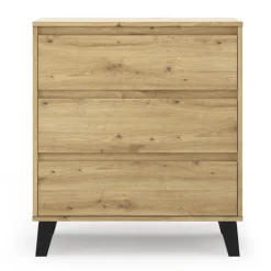 Komoda z trzema szufladami, dąb artisan BORG